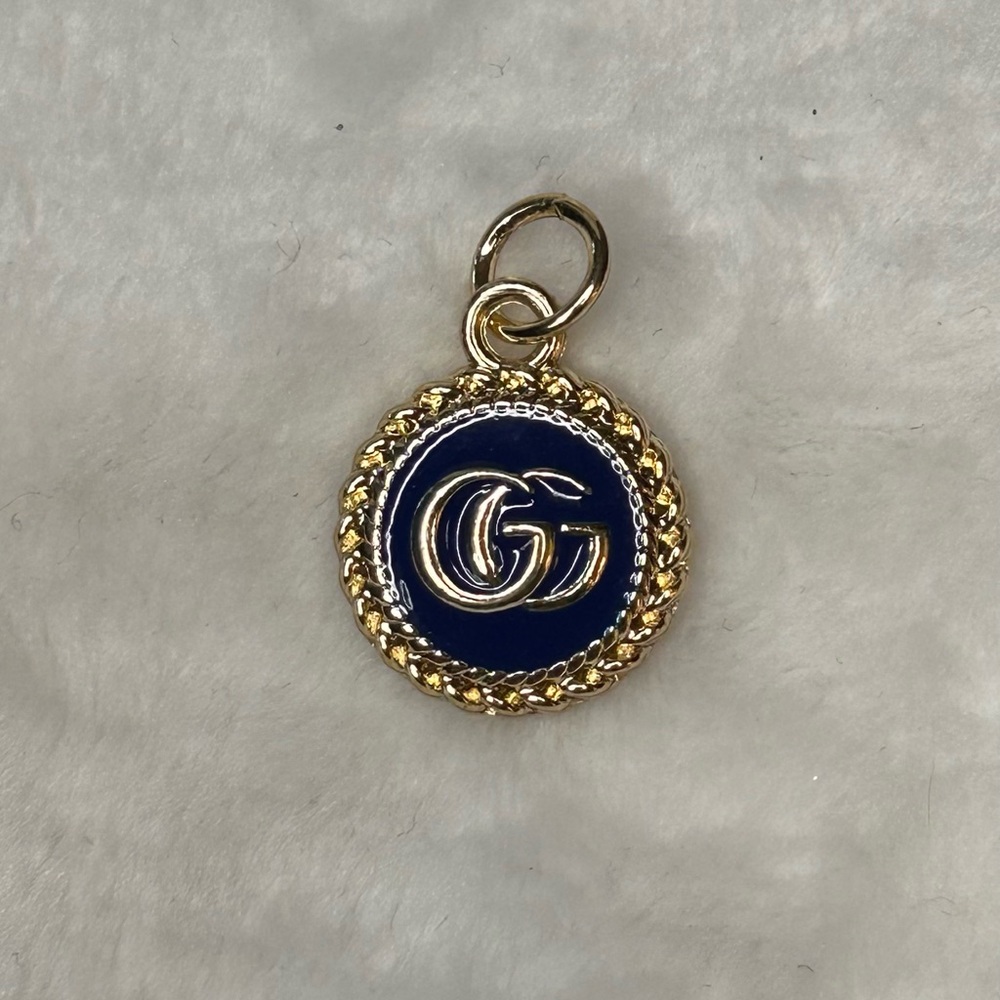 Gucci Blue and Gold Necklace Pendant